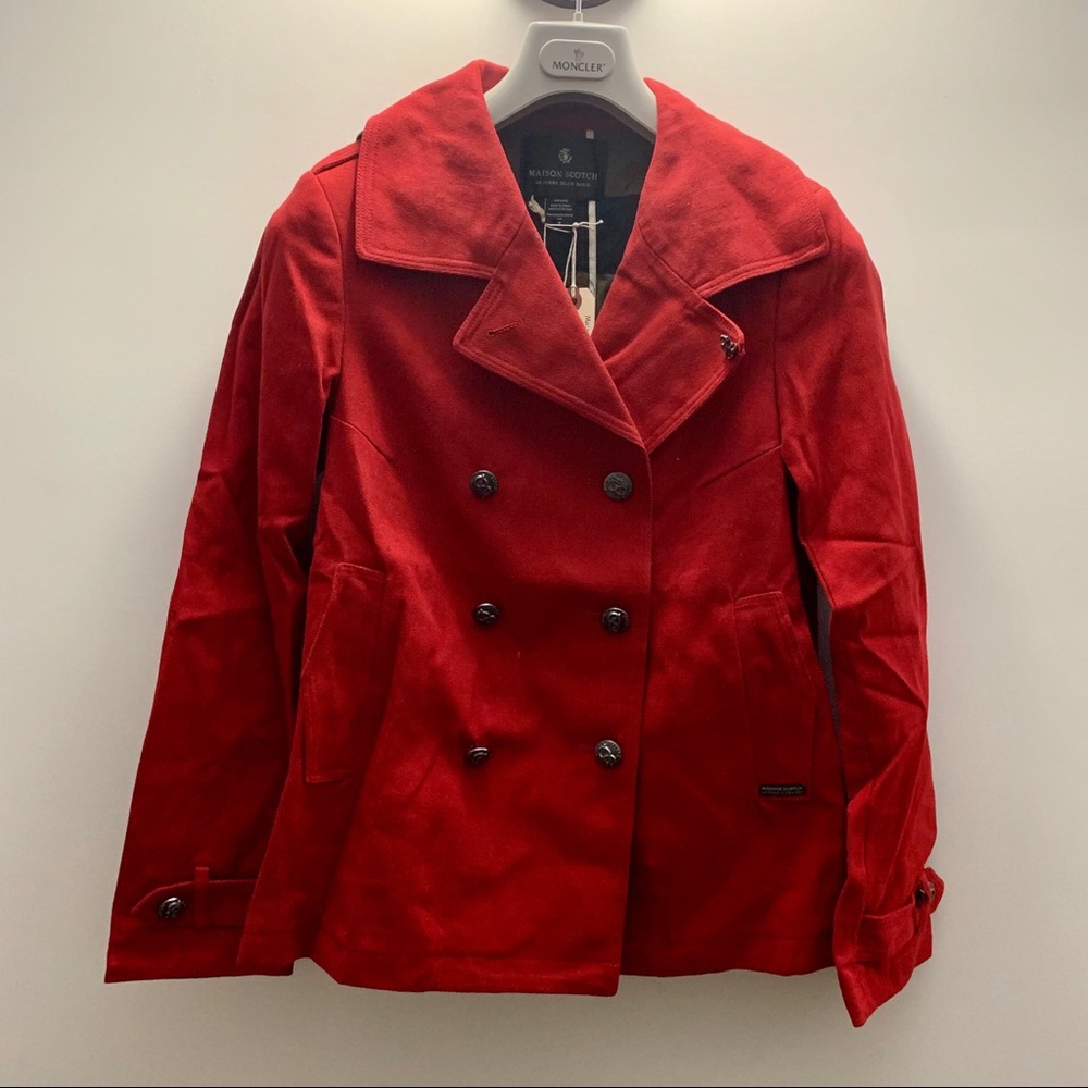 Scotch and Soda NWT Pea Coat  Red!